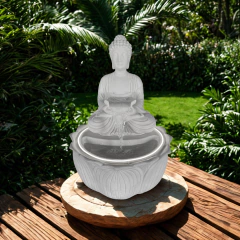 Fonte Buda Sidarta - Marmorite com LED (72cm) na internet