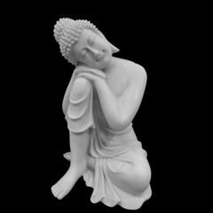 Buda Mãos No Joelho - Marmorite (38cm) - comprar online