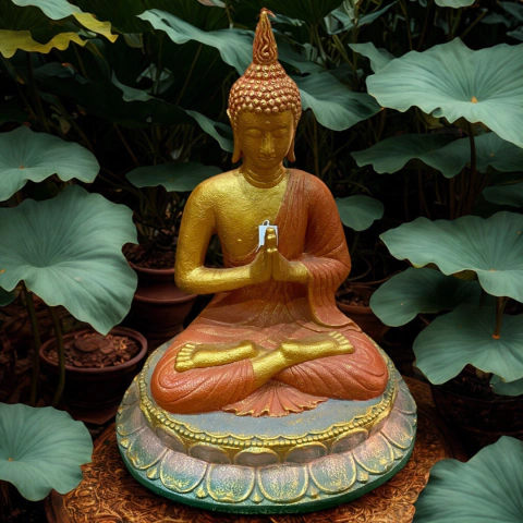 Escultura Buda Thai Fibra/Cimento (100cm) - comprar online