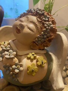 Imagem do Escultura Anjo Cerâmica - Feito 100% à mão