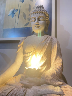Luminária Buda Tibetano Marmorite 50cm - Colors - Zenz Arts