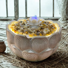 Fonte de Água Lótus Nascente - Cimento + Mármore - comprar online