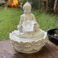 Fonte De Água Cascata Buda 27cm