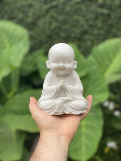 Escultura Buda Sorrindo Gasshô | Marmorite - Zenz Arts