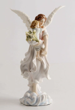 Anjo da Guarda Com Criança Veronese (Pintado à mão) - Zenz Arts