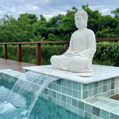 Escultura Buda Sentado Meditando Marmorite 1 metro - comprar online