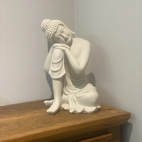 Buda Mãos No Joelho - Marmorite (38cm)
