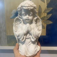 Escultura Anjo Orando - Mármore (22cm)