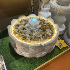 Fonte de Água Lótus Nascente - Cimento + Mármore na internet