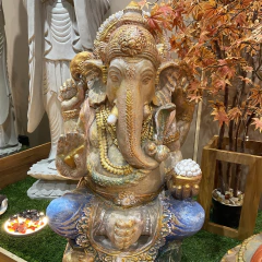 Escultura Hari Ganesh em Cimento Leve