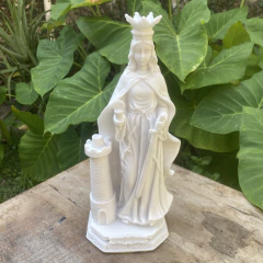 Escultura Santa Bárbara - Marmorite (20cm) - comprar online