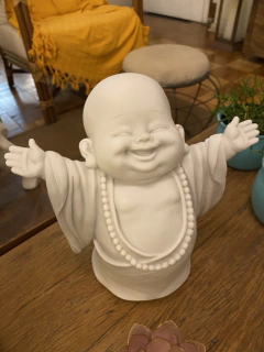 Escultura Monge Hotei Marmorite Gratidão/Alegria - Marmorite (26.5cm) na internet