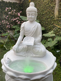 Fonte de Buda Tibetano Pedra Marmorite (69cm) - comprar online