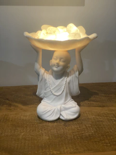 Luminária Buda Mármore Folha (23cm) na internet