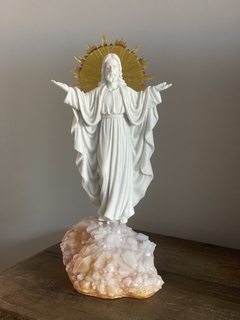 Escultura/Luminária Jesus Divino - Mármore - Zenz Arts