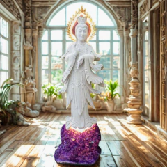 Escultura Kuan Yin Ametista - Marmorite (175) na internet