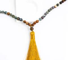 Japamala - Olho de Tigre + ágata + onyx , 8mm - comprar online