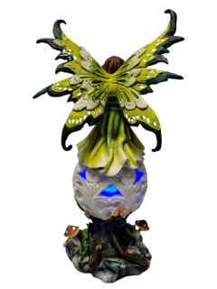 Fada Com Cogumelos LED - Resina (24cm)