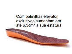 SAPATO SOCIAL MASCULINO DERBY GOFER ELEVADOR MAIS 6,5CM - PRETO VERNIZ - DSOCIAL