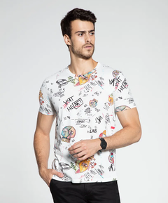 Camiseta Docthos Malha Digital Estampa Heart Collab Beto Gatti Slim