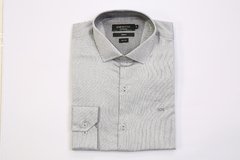 Camisa manga Longa Cinza Slim Fit Fio 100 Dsocial