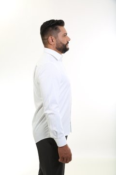 Camisa Manga Longa Branca Confort Dsocial na internet