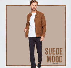 Jaqueta Resumo Bomber Suede Caramelo