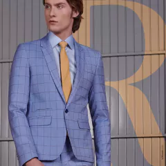 TERNO RAFFER XADREZ AZUL SUPERSLIN