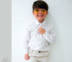 Camisa Infantil Breda Branco/off white Coqueiro