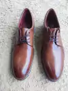SAPATO SOCIAL DERBY ANTILOPE ALBANESE COR CARAMELO