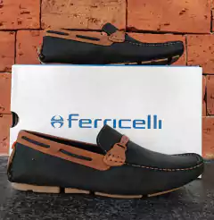 Drive Mocassim Ferricelli Masculino Preto / Camel Lexus - comprar online