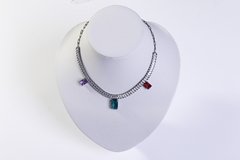 COLAR CHOCKER COM ZIRCÔNIA CRISTAL E PEDRAS COLORIDAS