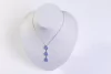 Colar Gravatinha Gota Ametista Fusion Ródio Branco