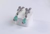 BRINCO SEMIJOIA LUXO PEDRA FUSION ESMERALDA COLOMBIANA VERDE MICRO ZIRCÔNIAS PRATA