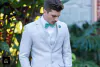 TERNO CERIMONIAL S.SLIN SHAWL LAPEL LINHO BEIGE