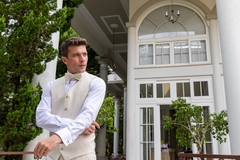 Terno Cerimonial Blend Linho Bege - DSOCIAL