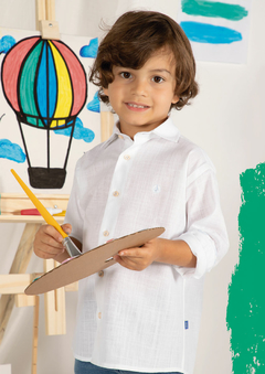 Camisa Infantil Breda Branca M/L