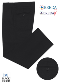 Calça social infantil Breda Preta c/ Bolso