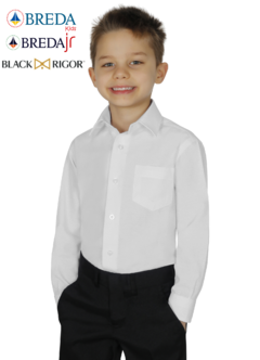 Camisa social Infantil BREDA BRANCA c/bolso