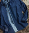 Camisa Jeans Guilherme soul azul stretch slim fit