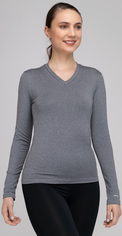 CAMISETA FEMININA MESCLA GOLA V THERMO FINE