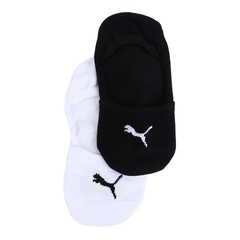 Meia Sapatilha Puma Invisível c/ 2 Pares Branco+Preto - comprar online
