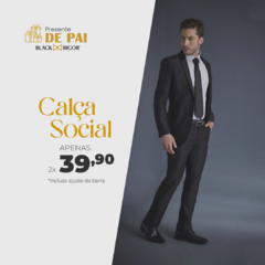 Calça Social Preta Slinfit