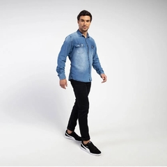 Camisa Jeans Docthos Slim Fit na internet