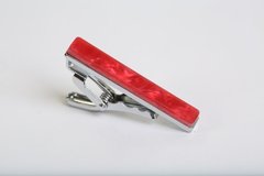Prendedor de Gravata Prata com Pedra 4cm - comprar online