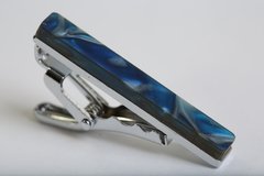 Prendedor de Gravata Azul com Pedra 4cm - comprar online