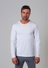 CAMISETA MASCULINA GOLA REDONDA TÉRMICA BRANCA GDOM