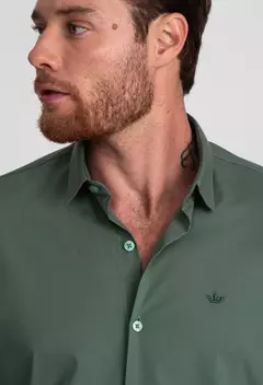 Camisa Manga Longa Slim Tricoline C/ Elastano Liso na internet