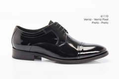 SAPATO SOCIAL DERBY VILLAGE ALBANESE COR PRETO VERNIZ