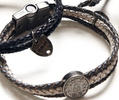 Pulseira Masculina Em Couro Sallo